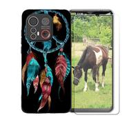 BMPNLSZ Funda para Emporia ME 6, Suave Silicona TPU Canica Carcasa Caso Case + Cristal Templado Film Vidrio Protector de Pantalla para Emporia ME 6 - BST3