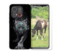 BMPNLSZ Funda para Emporia ME 6, Suave Silicona TPU Canica Carcasa Caso Case + Cristal Templado Film Vidrio Protector de Pantalla para Emporia ME 6 - OYLLM22