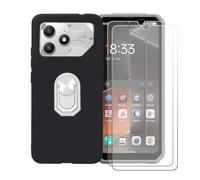 BMPNLSZ Funda para FairPhone 6++Blanco Anillo+2 Vidrio Templado | Anillo de Soporte Giratorio Desmontable de 360° , Negro Funda de teléfono Silicona Carcasa, 2 Protector de cristal (6,31")