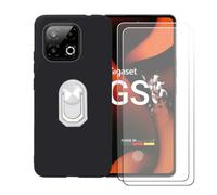 BMPNLSZ Funda para Gigaset GS6 Pro+Blanco Anillo+2 Vidrio Templado