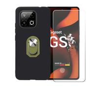 BMPNLSZ Funda para Gigaset GS6 Pro+Verde Anillo+Vidrio Templado