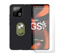 BMPNLSZ Funda para Gigaset GS6+Verde Anillo+2 Vidrio Templado