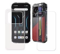 BMPNLSZ Funda para Hotwav Cyber 15 Screen Protector, Transparente Suave Silicona TPU Canica Carcasa Caso Case + Cristal Templado Film Vidrio (6,6")