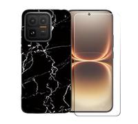 BMPNLSZ Funda para iQOO 15 Ultra, Suave Silicona TPU Canica Carcasa Caso Case + Cristal Templado Film Vidrio Protector de Pantalla para iQOO 15 Ultra - OYLLM9