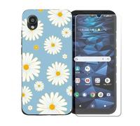 BMPNLSZ Funda para Kyocera Digno SX5, Suave Silicona TPU Canica Carcasa Caso Case + Cristal Templado Film Vidrio Protector de Pantalla para Kyocera Digno SX5 - BST20