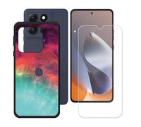 BMPNLSZ Funda para Motorola Moto G100 Pro, Cover Suave Silicona TPU Carcasa Caso Protectora Case + Cristal Templado Film Vidrio Protector de Pantalla para (6,67") - LH45