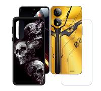 BMPNLSZ Funda para Nubia Neo 2 5G, Cover Suave Silicona TPU Carcasa Caso Protectora Case + Cristal Templado Film Vidrio Protector de Pantalla para (6,72") - LH56