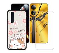 BMPNLSZ Funda para Nubia Neo 2 5G, Cover Suave Silicona TPU Carcasa Caso Protectora Case + Cristal Templado Film Vidrio Protector de Pantalla para (6,72") - LH64