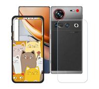 BMPNLSZ Funda para Nubia Z70S Ultra, Cover Suave Silicona TPU Carcasa Caso Protectora Case + Cristal Templado Film Vidrio Protector de Pantalla para (6,85") - LH77