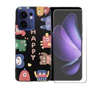 BMPNLSZ Funda para OPPO Reno13A, Suave Silicona TPU Canica Carcasa Caso Case + Cristal Templado Film Vidrio Protector de Pantalla para OPPO Reno13A - OYLLM45