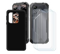 BMPNLSZ Funda para Oscal Marine 2 Screen Protector, Negro Suave Silicona TPU Canica Carcasa Caso Case + [4 Piezas] Cristal Templado Film Vidrio (6,56")
