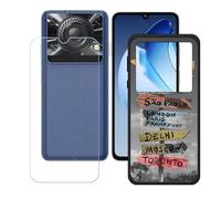 BMPNLSZ Funda para Oukitel C60 Pro (6,88"), Cover Suave Silicona TPU Carcasa Caso Protectora Case + Cristal Templado Film Vidrio Protector de Pantalla - LH100