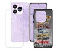 BMPNLSZ Funda para Oukitel C65 Pro (6,7"), Cover Suave Silicona TPU Carcasa Caso Protectora Case + Cristal Templado Film Vidrio Protector de Pantalla - LH100