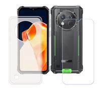 BMPNLSZ Funda para Oukitel G1S Screen Protector, Translúcido Suave Silicona TPU Canica Carcasa Caso Case + Cristal Templado Film Vidrio (6,52")