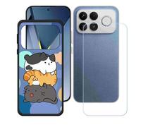 BMPNLSZ Funda para Poco F8 Ultra, Cover Suave Silicona TPU Carcasa Caso Protectora Case + Cristal Templado Film Vidrio Protector de Pantalla para (6,9") - LH66