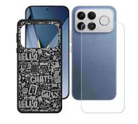 BMPNLSZ Funda para Poco F8 Ultra, Cover Suave Silicona TPU Carcasa Caso Protectora Case + Cristal Templado Film Vidrio Protector de Pantalla para (6,9") - LH24