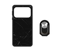 BMPNLSZ Funda para Poco F9 Ultra + Negro Anillo - WZ11 | Suave Silicona Shell Cover Caso Bumper Anti-Golpes Carcasa (6,9")+ Negro Anillo de Soporte Giratorio Desmontable de 360°