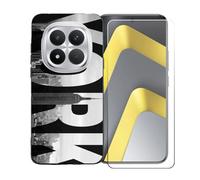 BMPNLSZ Funda para Poco M8 Pro 5G, Suave Silicona TPU Canica Carcasa Caso Case + Cristal Templado Film Vidrio Protector de Pantalla para Poco M8 Pro 5G - BST5