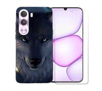 BMPNLSZ Funda para Realme C100i 4G, Suave Silicona TPU Canica Carcasa Caso Case + Cristal Templado Film Vidrio Protector de Pantalla para Realme C100i 4G - BST12