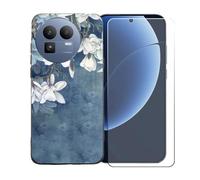 BMPNLSZ Funda para Realme GT 8, Suave Silicona TPU Canica Carcasa Caso Case + Cristal Templado Film Vidrio Protector de Pantalla para Realme GT 8 - BST11