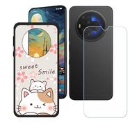 BMPNLSZ Funda para TCL 60 Ultra Nxtpaper, Cover Suave Silicona TPU Carcasa Caso Protectora Case + Cristal Templado Film Vidrio Protector de Pantalla para (7,2") - LH64