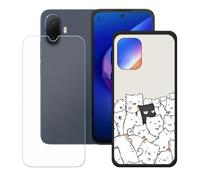 BMPNLSZ Funda para TCL K70 5G, Cover Suave Silicona TPU Carcasa Caso Protectora Case + Cristal Templado Film Vidrio Protector de Pantalla para (6,8") - WZ21