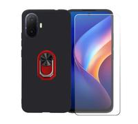 BMPNLSZ Funda para TCL K70 NxtPaper+Rojo Anillo+Vidrio Templado