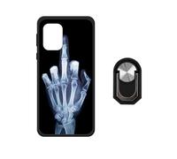 BMPNLSZ Funda para TCL K70 SE (6,56"), Suave Silicona Shell Cover Caso Bumper Anti-Golpes Carcasa + Negro Anillo de Soporte Giratorio Desmontable de 360° - WZ2