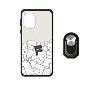 BMPNLSZ Funda para TCL K70 SE (6,56"), Suave Silicona Shell Cover Caso Bumper Anti-Golpes Carcasa + Negro Anillo de Soporte Giratorio Desmontable de 360° - WZ21