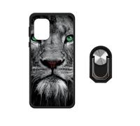 BMPNLSZ Funda para TCL K70 SE (6,56"), Suave Silicona Shell Cover Caso Bumper Anti-Golpes Carcasa + Negro Anillo de Soporte Giratorio Desmontable de 360° - WZ13