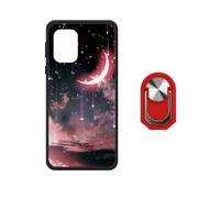 BMPNLSZ Funda para TCL K70 SE (6,56"), Suave Silicona Shell Cover Caso Bumper Anti-Golpes Carcasa + Rojo Anillo de Soporte Giratorio Desmontable de 360° - WZ17