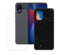 BMPNLSZ Funda para TCL K70 SE, Cover Suave Silicona TPU Carcasa Caso Protectora Case + Cristal Templado Film Vidrio Protector de Pantalla para (6,56") - WZ11