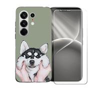 BMPNLSZ Funda para Tecno Camon 50 4G, Suave Silicona TPU Canica Carcasa Caso Case + Cristal Templado Film Vidrio Protector de Pantalla para Tecno Camon 50 4G - OYLLM8