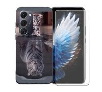 BMPNLSZ Funda para Tecno Spark 40 Pro+, Suave Silicona TPU Canica Carcasa Caso Case + Cristal Templado Film Vidrio Protector de Pantalla para Tecno Spark 40 Pro+ - BST8