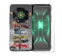 BMPNLSZ Funda para Ulefone Armor 33 Pro, Suave Silicona TPU Canica Carcasa Caso Case + Cristal Templado Film Vidrio Protector de Pantalla para Ulefone Armor 33 Pro - BST17