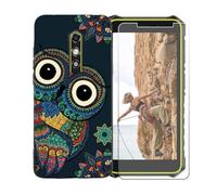 BMPNLSZ Funda para Ulefone RugKing 2 Pro, Suave Silicona TPU Canica Carcasa Caso Case + Cristal Templado Film Vidrio Protector de Pantalla para Ulefone RugKing 2 Pro - BST15