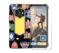 BMPNLSZ Funda para Ulefone RugKing 5 Pro, Suave Silicona TPU Canica Carcasa Caso Case + Cristal Templado Film Vidrio Protector de Pantalla para Ulefone RugKing 5 Pro - OYLLM45