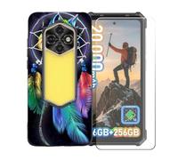 BMPNLSZ Funda para Ulefone RugKing 5 Pro, Suave Silicona TPU Canica Carcasa Caso Case + Cristal Templado Film Vidrio Protector de Pantalla para Ulefone RugKing 5 Pro - BST4