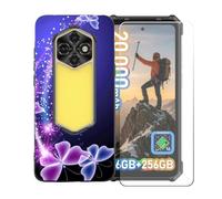 BMPNLSZ Funda para Ulefone RugKing 5 Pro, Suave Silicona TPU Canica Carcasa Caso Case + Cristal Templado Film Vidrio Protector de Pantalla para Ulefone RugKing 5 Pro - BST7