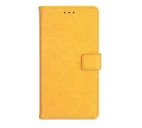 BMPNLSZ Funda para Ulefone RugKing Flip Case, Suave PU Cuero Carcasa con Cover, Cierre Magnético, Función de Soporte, Billetera con Tapa Tarjetas Funda Cuero con Tapa (5,99") - Amarillo-HZFM