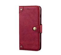 BMPNLSZ Funda para Ulefone RugKing Flip Case, Suave PU Cuero Carcasa con Cover, Cierre Magnético, Función de Soporte, Billetera con Tapa Tarjetas Funda Cuero con Tapa (5,99") - Rojo-HZLD