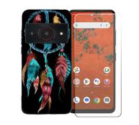 BMPNLSZ Funda para ZTE Blade A75 Pro 5G, Suave Silicona TPU Canica Carcasa Caso Case + Cristal Templado Film Vidrio Protector de Pantalla para ZTE Blade A75 Pro 5G - BST3