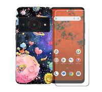 BMPNLSZ Funda para ZTE Blade A75 Pro 5G, Suave Silicona TPU Canica Carcasa Caso Case + Cristal Templado Film Vidrio Protector de Pantalla para ZTE Blade A75 Pro 5G - OYLLM38