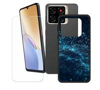 BMPNLSZ Funda para ZTE Blade V80 Vita, Cover Suave Silicona TPU Carcasa Caso Protectora Case + Cristal Templado Film Vidrio Protector de Pantalla para (6,75") - LH57