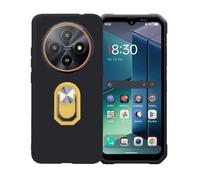 BMPNLSZ Negro Funda para Blackview STRONG2 + Amarillo Anillo de Soporte Giratorio Desmontable de 360°,Suave Silicona TPU Shell Cover Caso Bumper Anti-Golpes Carcasa Case.