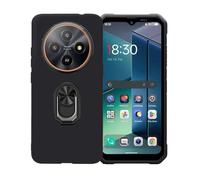 BMPNLSZ Negro Funda para Blackview STRONG2 + Negro Anillo de Soporte Giratorio Desmontable de 360°, Suave Silicona TPU Shell Cover Caso Bumper Anti-Golpes Carcasa Case.