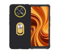 BMPNLSZ Negro Funda para Cubot Kingkong Ace 5 + Amarillo Anillo de Soporte Giratorio Desmontable de 360°,Suave Silicona TPU Shell Cover Caso Bumper Anti-Golpes Carcasa Case.