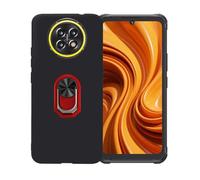 BMPNLSZ Negro Funda para Cubot Kingkong Ace 5 + Rojo Anillo de Soporte Giratorio Desmontable de 360°,Suave Silicona TPU Shell Cover Caso Bumper Anti-Golpes Carcasa Case.