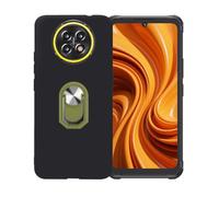 BMPNLSZ Negro Funda para Cubot Kingkong Ace 5 + Verde Anillo de Soporte Giratorio Desmontable de 360°,Suave Silicona TPU Shell Cover Caso Bumper Anti-Golpes Carcasa Case.
