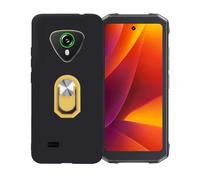 BMPNLSZ Negro Funda para Cubot Kingkong Mini 4 + Amarillo Anillo de Soporte Giratorio Desmontable de 360°,Suave Silicona TPU Shell Cover Caso Bumper Anti-Golpes Carcasa Case.